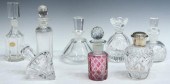(8) GLASS PERFUME BOTTLES, WAT