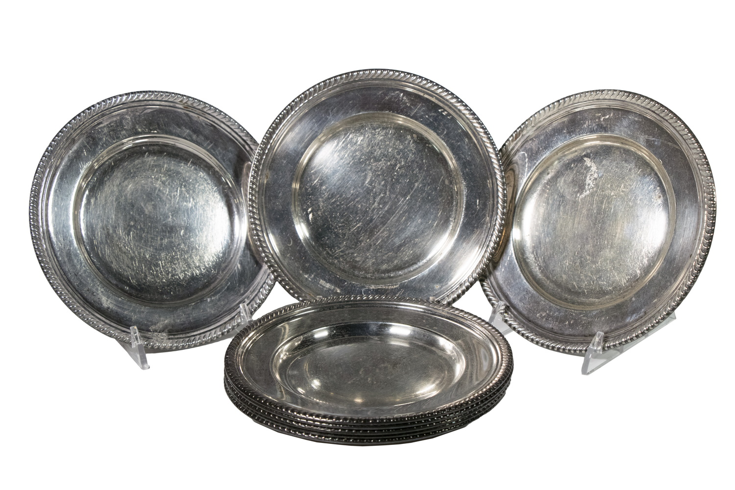 (8) GORHAM STERLING PLATES Set of