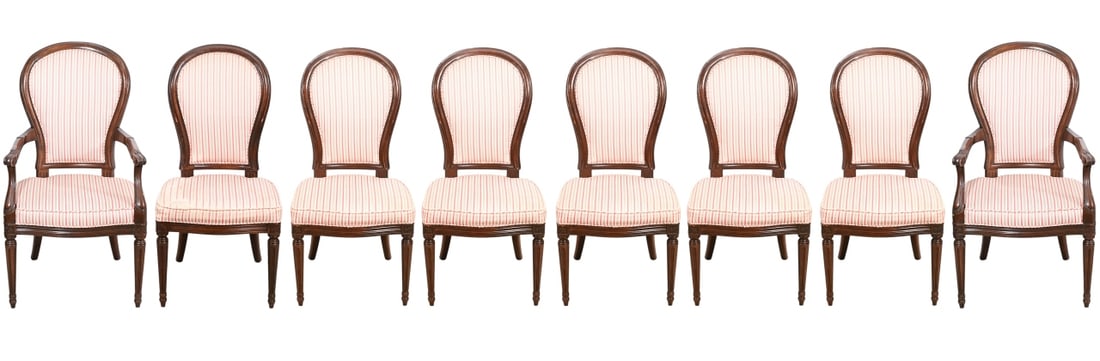 8 HENREDON LOUIS XVI STYLE CARVED