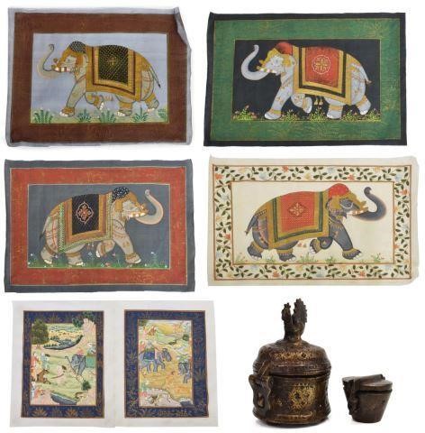 (8) INDIA BETEL-NUT BOX, WEIGHTS