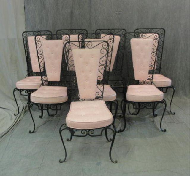 8 Iron High Back Chairs. Very