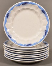8 IRONSTONE CHINA BLUE WHEAT P