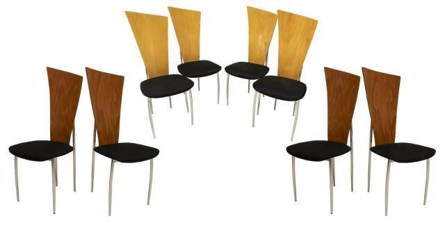 (8) ITALIAN MODERN LAMINATED WOOD &