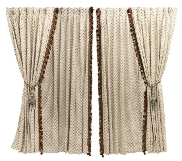 (8) IVORY-TONE DRAPERIES WITH