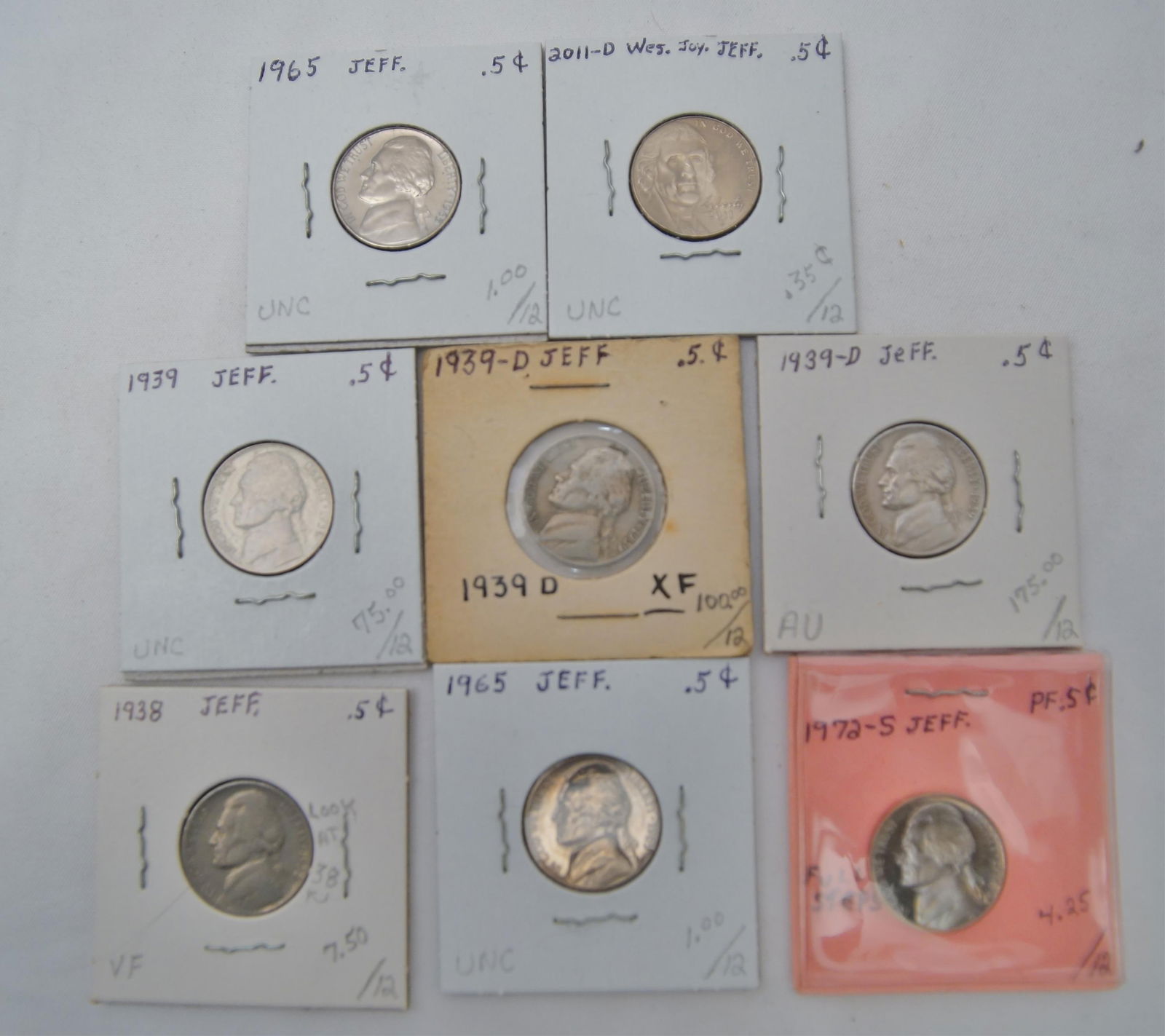 8 JEFFERSON NICKELS 1938-20111938