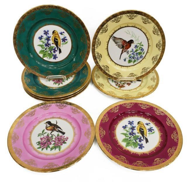 (8) JKW PARCEL GILT PORCELAIN