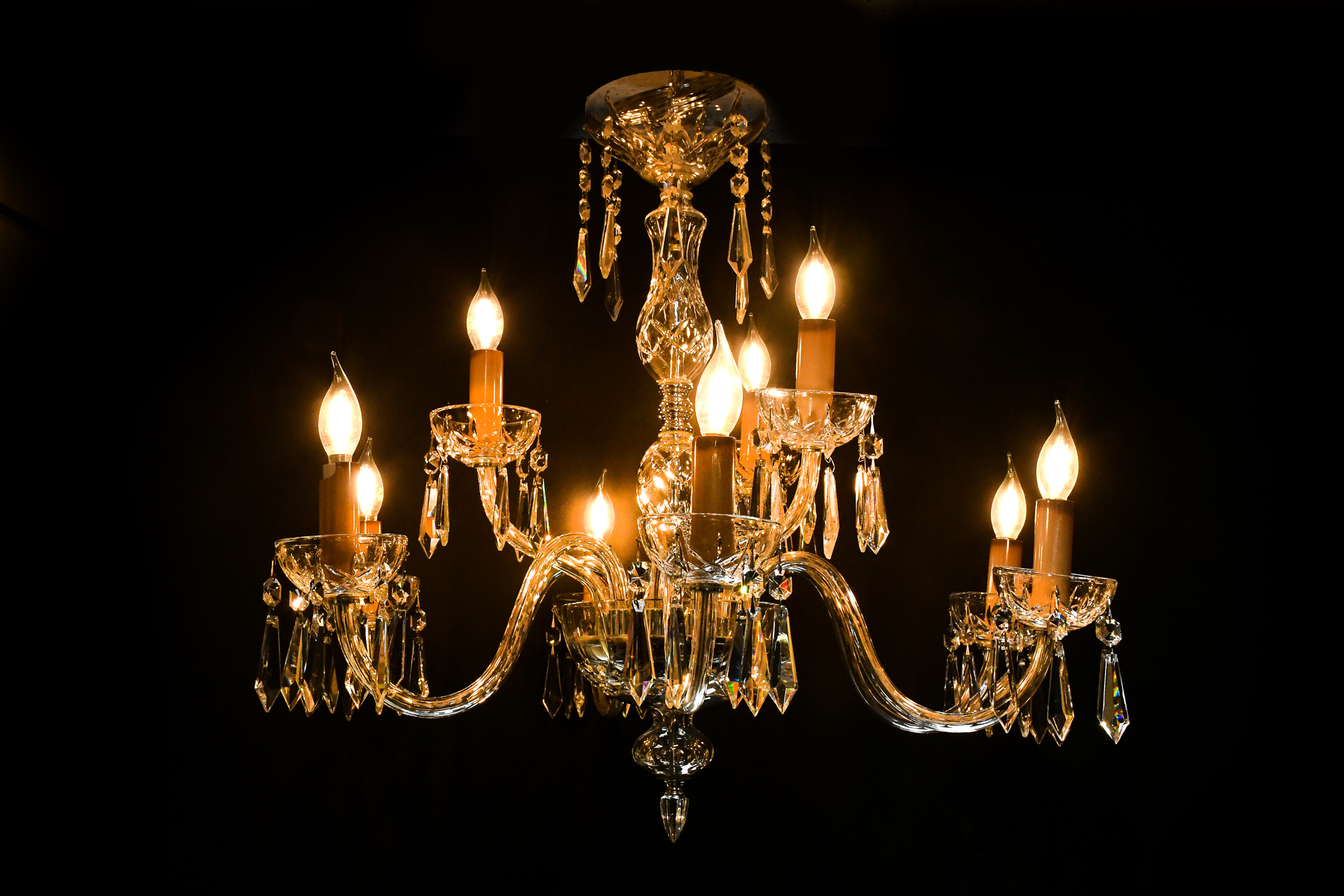 8-LIGHT WATERFORD CRYSTAL