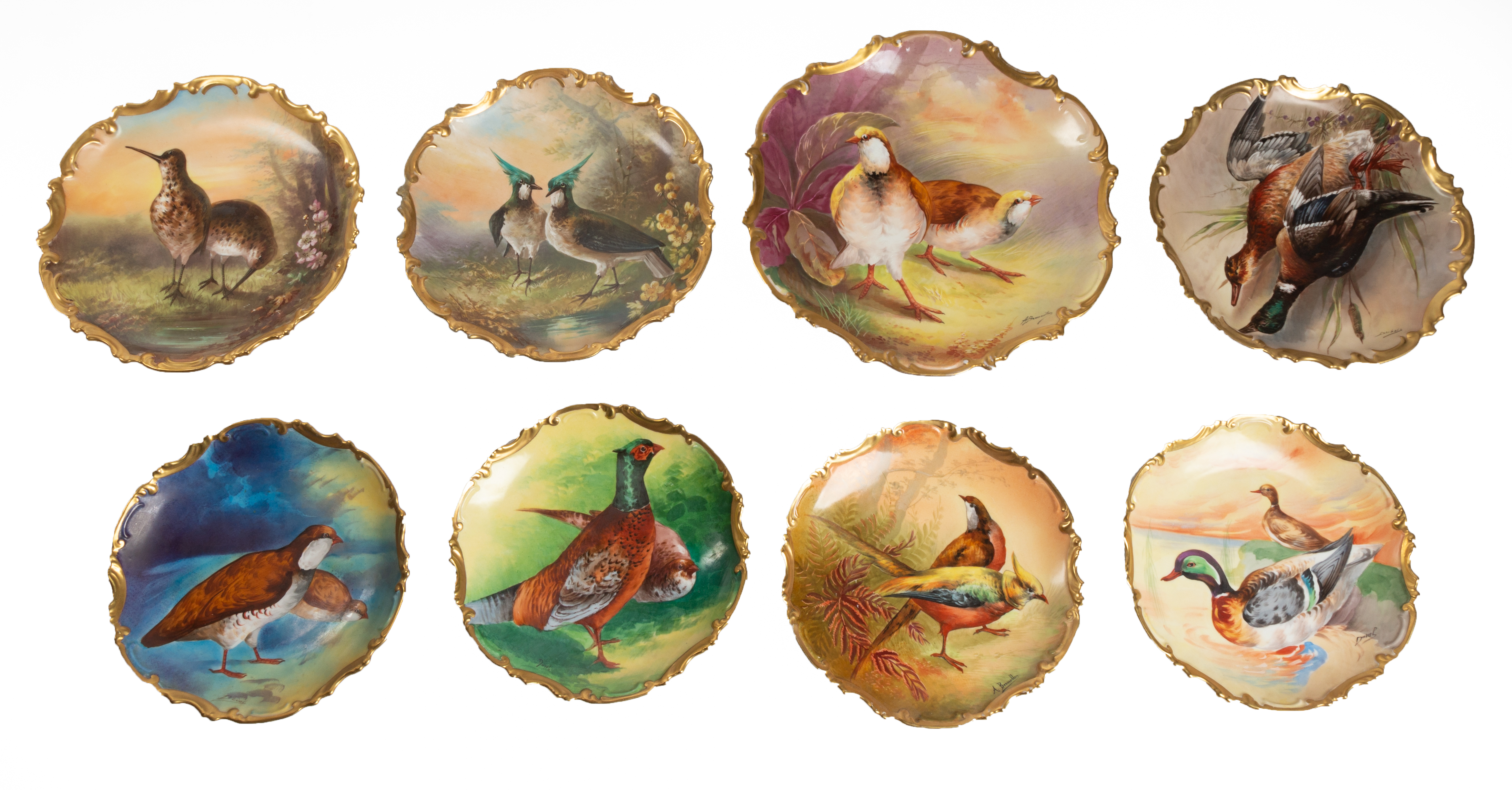 (8) LIMOGES HAND PAINTED