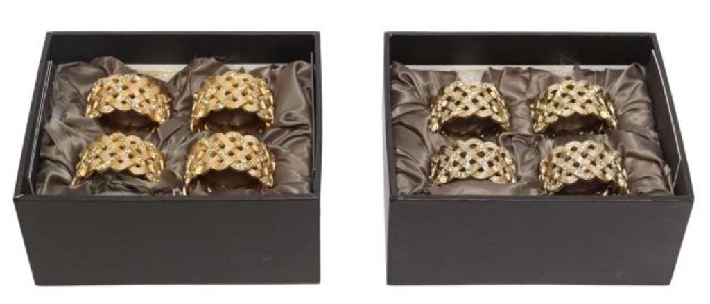 (8) L'OBJET GOLD-PLATED CRYSTAL
