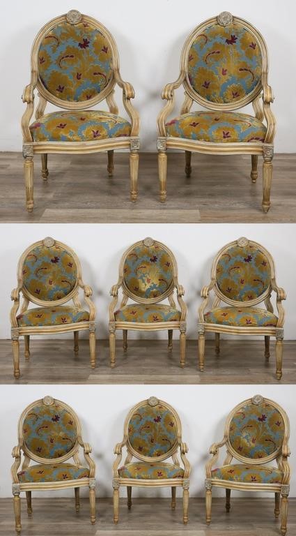 8 LOUIS XVI STYLE FAUTEUIL ARM