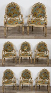 8 LOUIS XVI STYLE FAUTEUIL ARM