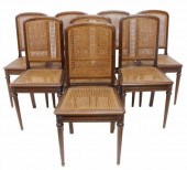(8) LOUIS XVI STYLE MAHOGANY C