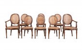 8 LOUIS XVI STYLE MAHOGANY & C