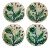 (8) MAJOLICA ASPARAGUS PLATES