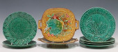 (8) MAJOLICA-GLAZED INDIVIDUAL
