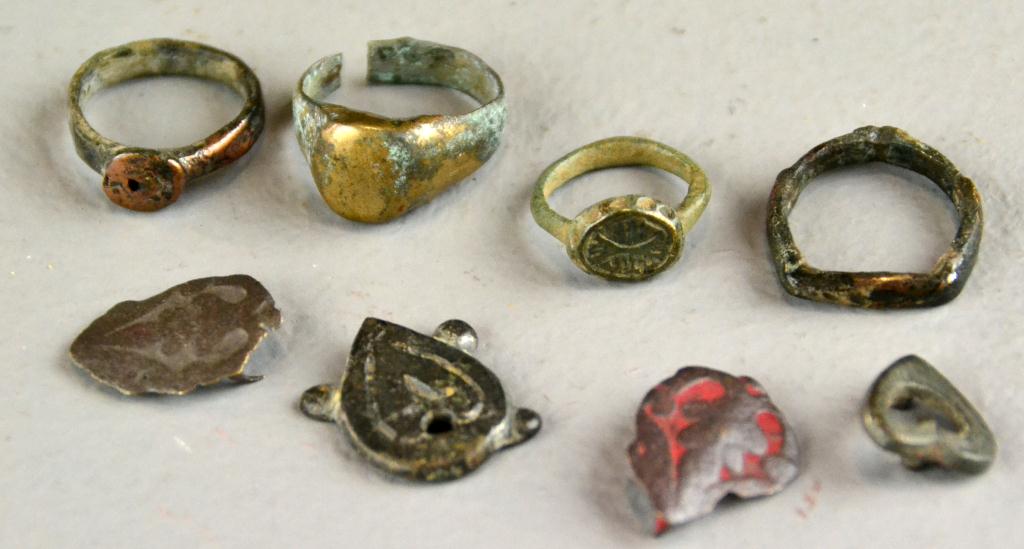 (8) Medieval Bronze Rings &