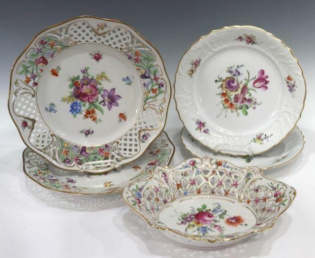 (8) MEISSEN & DRESDEN PORCELAIN