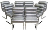 (8) METALLIC UPHOLSTERED CANTI