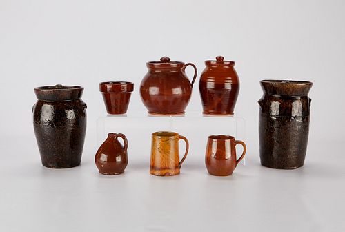 8 MODERN REDWARE STONEWARE