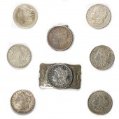 (8) MORGAN DOLLARS: (2)1879, 1