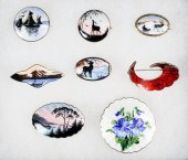 8 NORWEGIAN STERLING & ENAMEL