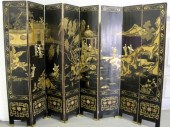 8 Panel Lacquered & Gilt Decor