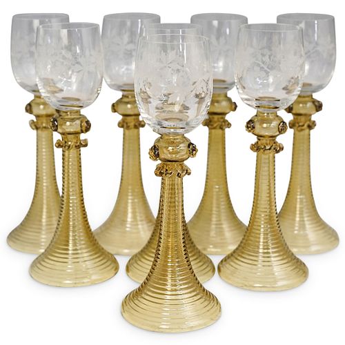 (8 PC) BOHEMIA CRYSTAL GLASSWARE