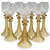 (8 PC) BOHEMIA CRYSTAL GLASSWA