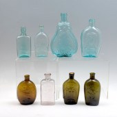 8 PC. EARLY AMERICAN GLASS BOT