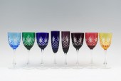 8 PC. FABERGE CUT TO CLEAR STE
