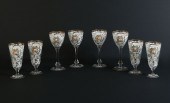 8 PC. FRENCH ENAMELED STEMS: C