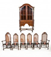 8 PC. INLAID PARTIAL DINING SE