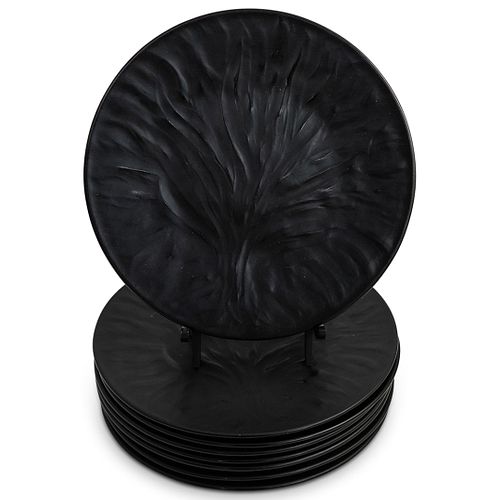 (8 PC) LALIQUE "ALGUES NOIR"
