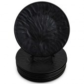 (8 PC) LALIQUE "ALGUES NOIR" G