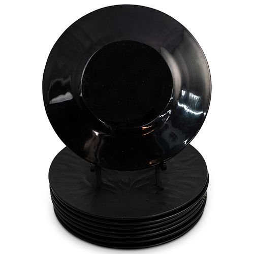 (8 PC) LALIQUE "ALGUES NOIR"