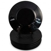 (8 PC) LALIQUE "ALGUES NOIR" G