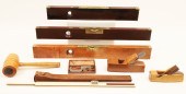 8 PC LOT OF ANTIQUE WOODWORKIN