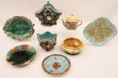 8 PC. LOT OF MAJOLICA 8 PIECE