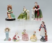8 PC LOT ROYAL DOULTON FIGURES