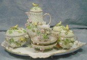 8 pc Meissen porcelain teaset
