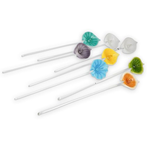 (8 PC) MURANO BLOWN GLASS