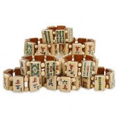 (8 PC) PAULETTE CARVED BONE MA