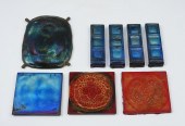 8 PC. RARE TIFFANY ART GLASS T