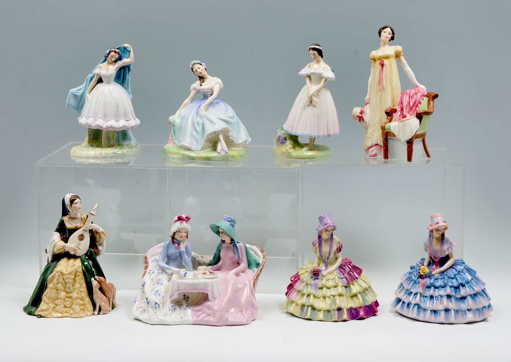 8 PC. ROYAL DOULTON FIGURES: 1)