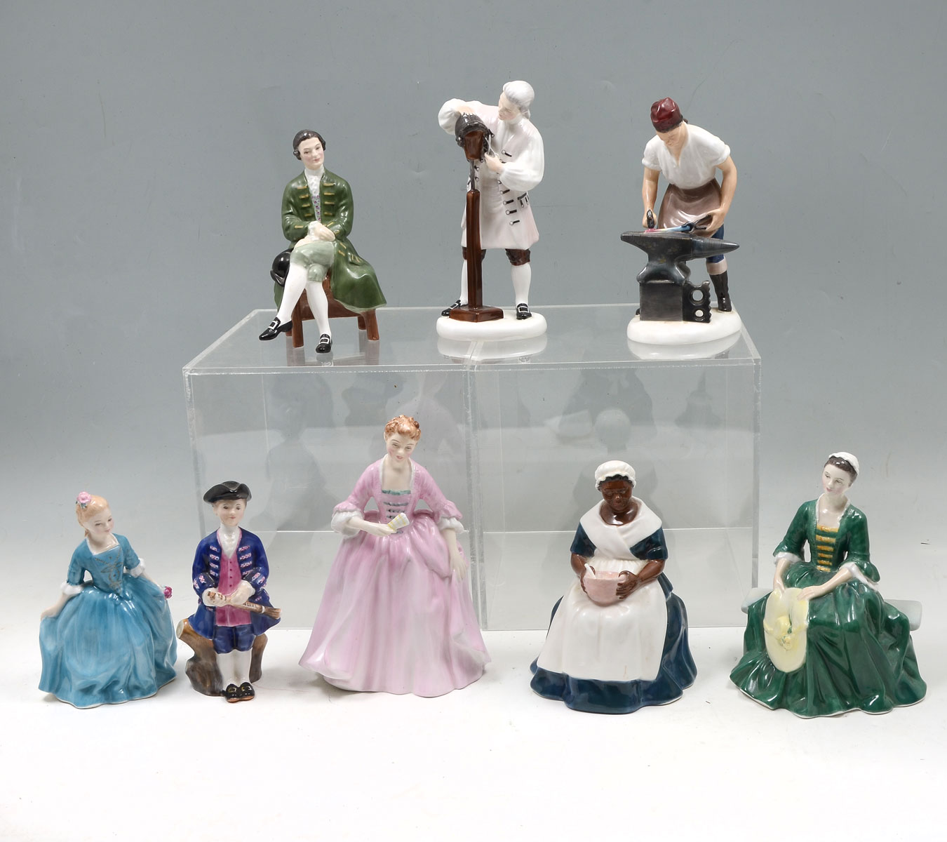 8 PC. ROYAL DOULTON FIGURINES