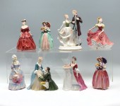 8 PC ROYAL DOULTON LADY FIGURI