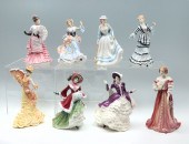 8 PC ROYAL DOULTON LADY FIGURI