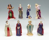 8 PC ROYAL DOULTON LADY FIGURE