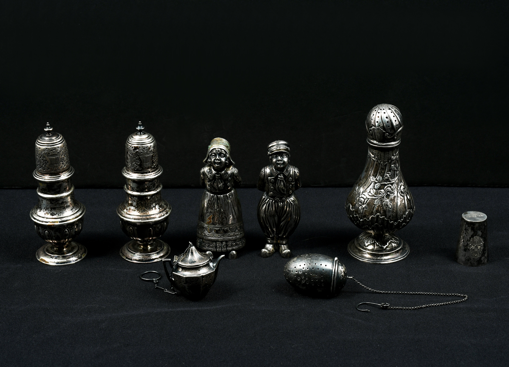 8 PC. STERLING & CONTINENTAL SILVER