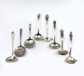 8 PC. STERLING SILVER LADLE &